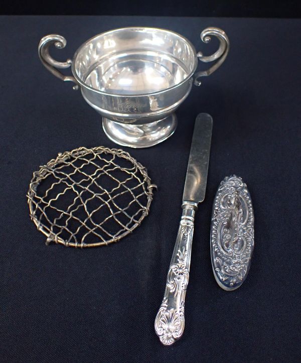 A SMALL SILVER ROSE BOWL, SHEFFIELD 1908