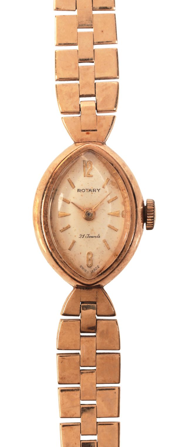 ROTARY: A LADY'S 9CT GOLD BRACELET WATCH