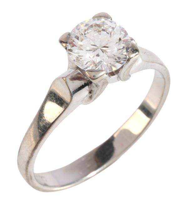 A 1.01 CARAT DIAMOND SOLITAIRE RING