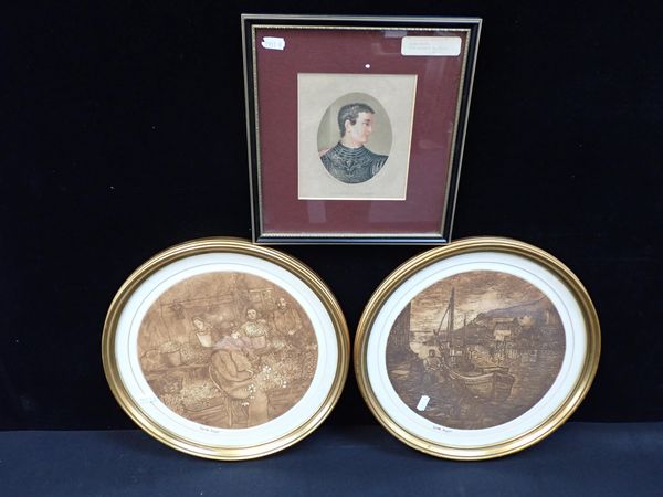 LINDA POGGIO: A PAIR OF CIRCULAR ETCHINGS