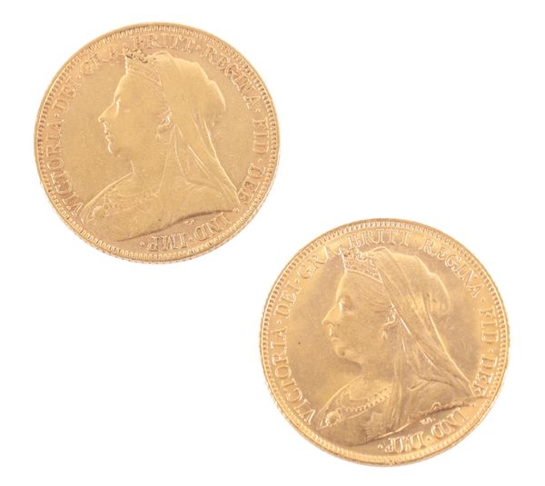 TWO 1901 QUEEN VICTORIA GOLD SOVEREIGNS