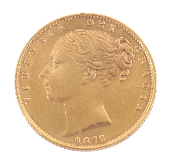 AN 1872 QUEEN VICTORIA GOLD SOVEREIGN