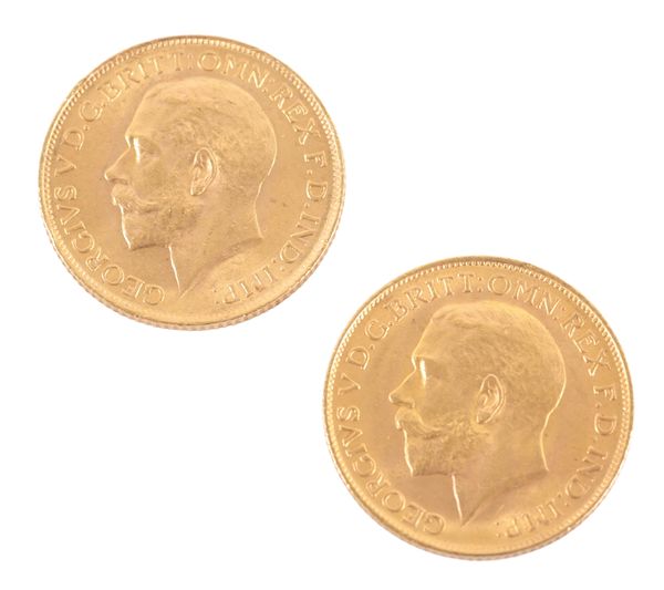 TWO GEORGE V GOLD SOVEREIGNS