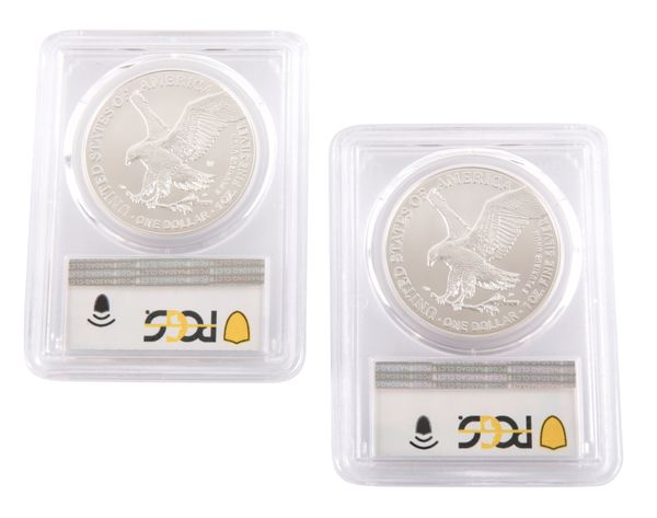 TWO AMERICAN EAGLE SILVER DOLLARS