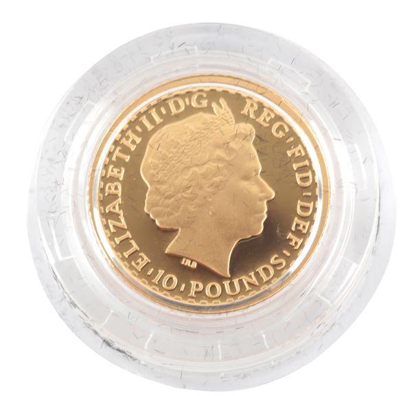 THE ROYAL MINT: A 2008 BRITANNIA 1/10 OZ GOLD PROOF COIN