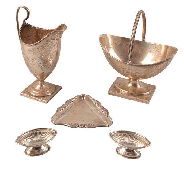 A GEORGE III SILVER CREAM JUG