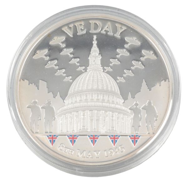 WESTMINSTER MINT: 'THE 65TH ANNIVERSARY OF VE DAY' SILVER COIN