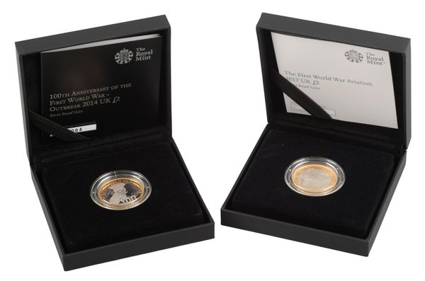 THE ROYAL MINT: 'THE FIRST WORLD WAR AVIATION' 2017 £2 SILVER PROOF COIN
