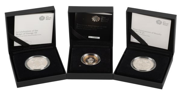 THE ROYAL MINT: 'FOUR GENERATIONS OF ROYALTY' 2018 £5 SILVER PROOF PIEDFORT COIN