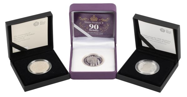 THE ROYAL MINT: 'CELEBRATING THE 70TH BIRTHDAY OF HRH THE PRINCE OF WALES' 2018 £5 SILVER PROOF PIEDFORT COIN