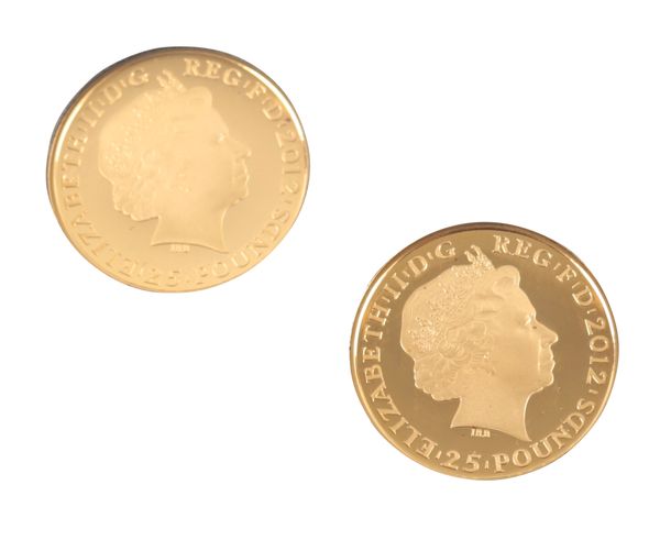 THE ROYAL MINT: 'THE GOLD SERIES VULCAN - FORTIUS' DOUBLE £25 GOLD COIN SET