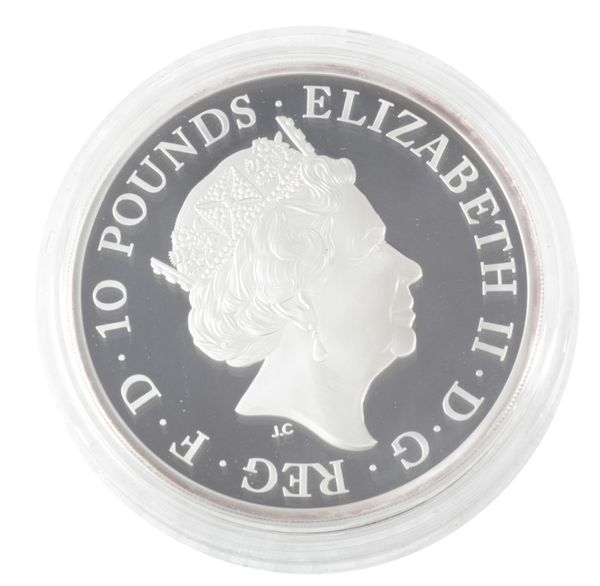 THE ROYAL MINT: 'THE QUEEN'S BEASTS: THE YALE OF BEAUFORT' 2019 £5 SILVER PROOF COIN