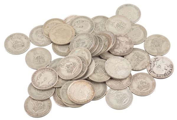 A QUANTITY OF GEORGE V SILVER SHILLINGS