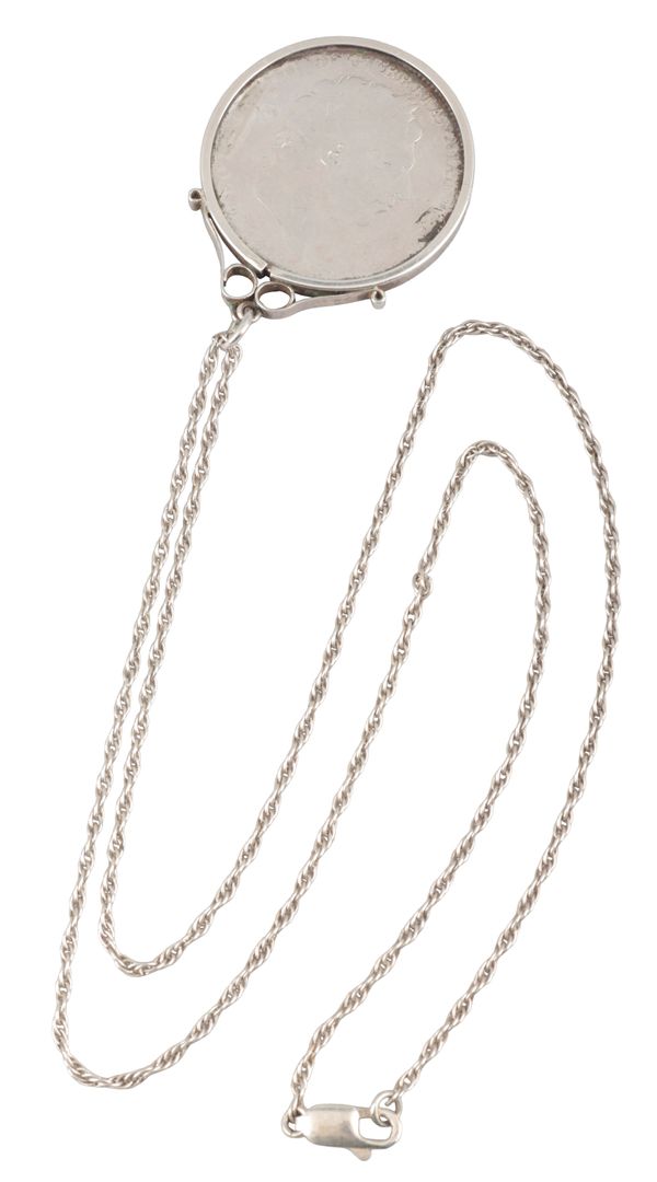 AN 1819 GEORGE III SILVER CROWN PENDANT