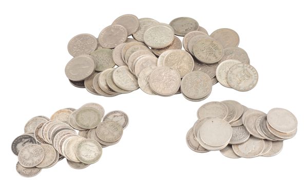 A QUANTITY OF VARIOUS SILVER SIXPENCES AND THREEPENCES