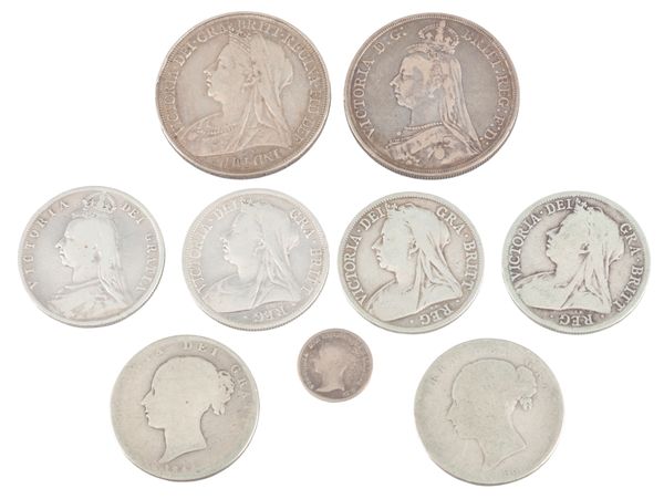 AN 1887 QUEEN VICTORIA SILVER CROWN