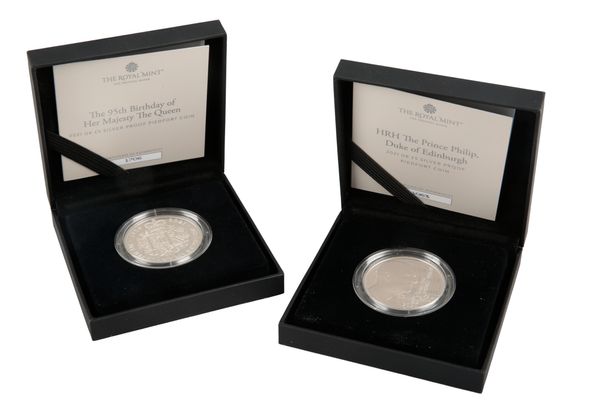 THE ROYAL MINT: 'THE 95TH BIRTHDAY OF HER MAJESTY THE QUEEN' 2021 UK £5 SILVER PROOF PIEDFORT COIN