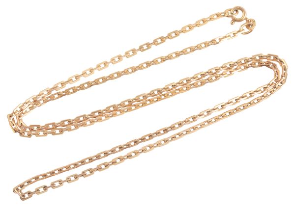 A VINTAGE 9CT GOLD FANCY LINK NECKLACE