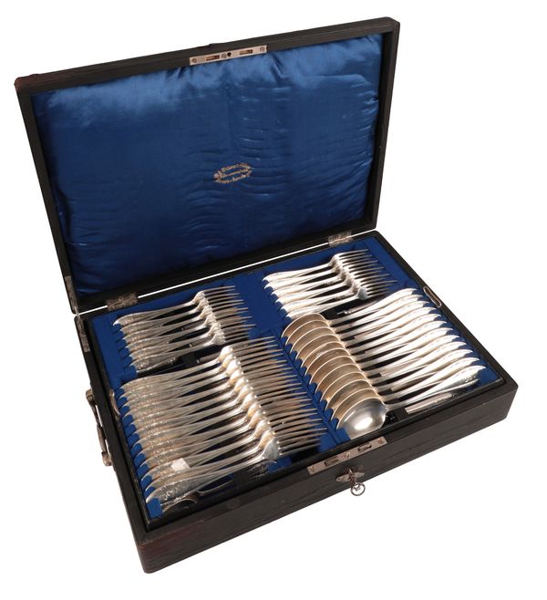 A GERMAN SILVER CUTLERY SERVICE