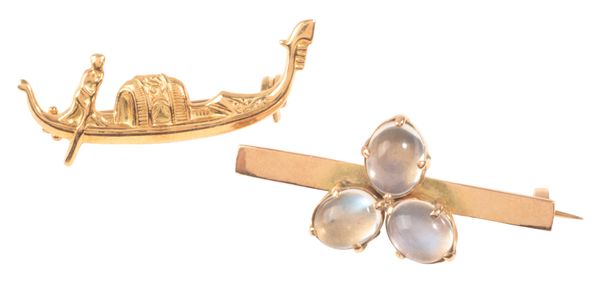 TWO BAR BROOCHES