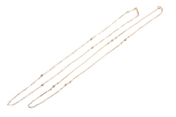 TWO 9CT GOLD NECKLACES