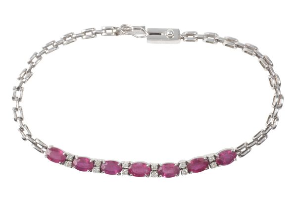 A RUBY AND DIAMOND BRACELET