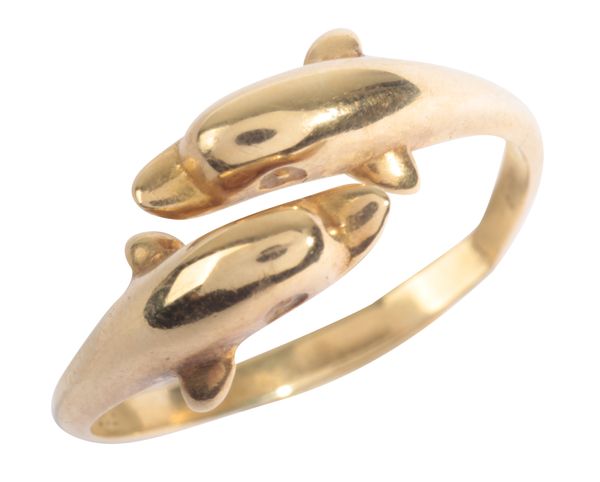 A DOLPHIN CROSS-OVER RING