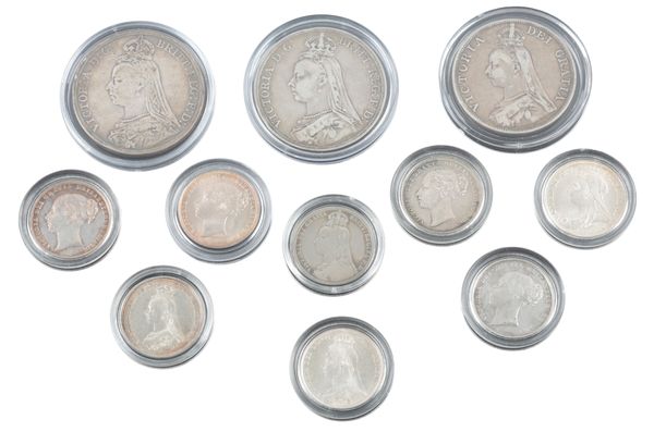 AN 1889 QUEEN VICTORIA SILVER CROWN