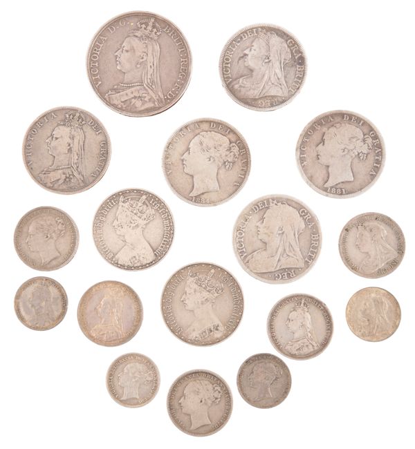 AN 1889 QUEEN VICTORIA SILVER CROWN