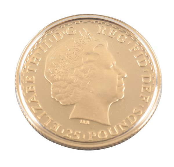 THE ROYAL MINT: A 2010 BRITANNIA QUARTER OUNCE GOLD PROOF COIN