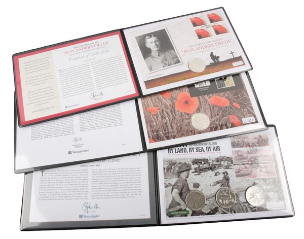 WESTMINSTER MINT: THE CENTENARY OF 'IN FLANDERS FIELDS' SILVER PROOF COMMEMORATIVE COIN COVER