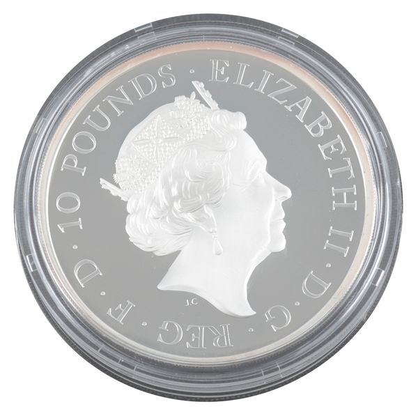 THE ROYAL MINT: 'THE QUEEN'S BEASTS: THE RED DRAGON OF WALES' 2018 £5 SILVER PROOF COIN