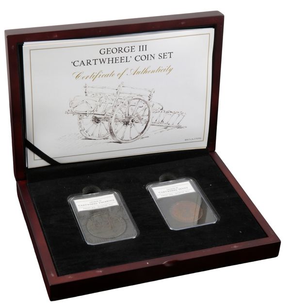 WESTMINSTER MINT: A GEORGE III CARTWHEEL COIN SET