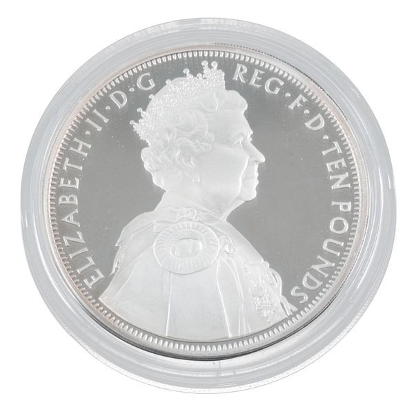 THE ROYAL MINT: THE QUEEN'S DIAMOND JUBILEE SILVER FIVE OUNCE COIN