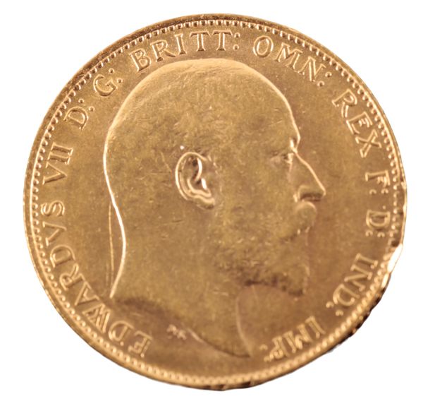 AN EDWARD VII 1909 GOLD SOVEREIGN