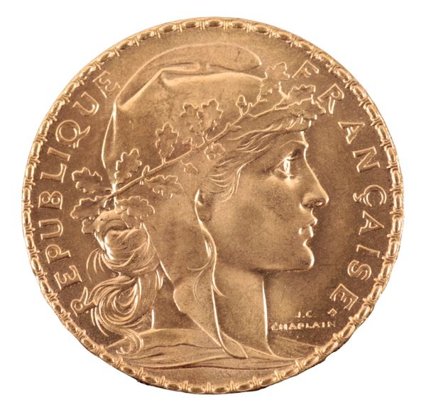 A NAPOLEON VI 1914 20 FRANC GOLD COIN