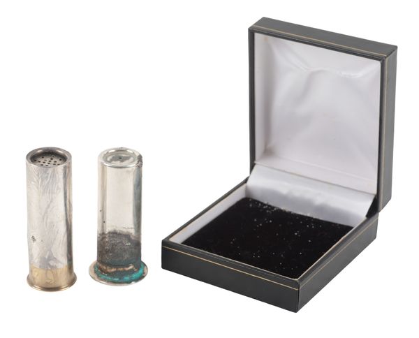 A VICTORIAN SILVER SHOTGUN CARTRIDGE-FORM PEPPERETTE