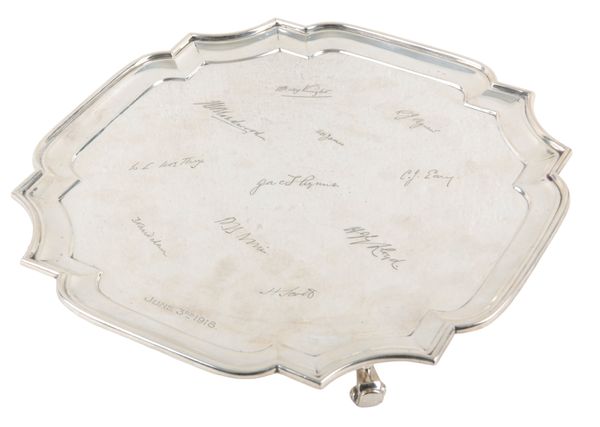 A GEORGE V SILVER SALVER