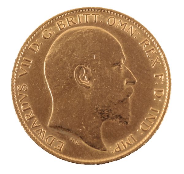 AN EDWARD VII 1909 GOLD HALF SOVEREIGN