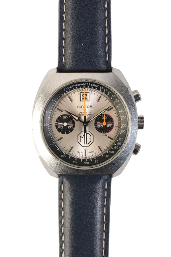 SICURA MG ANNIVERSARY: A GENTLEMAN'S CHRONOGRAPH STAINLESS STEEL WRISTWATCH