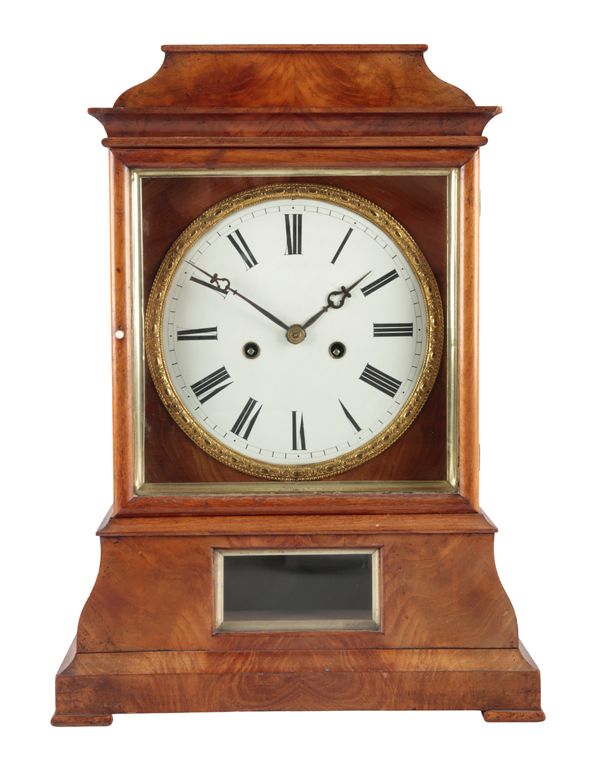 A GERMAN WALNUT BRACKET CLOCK BY RUPERT MAURER OF EISENBACH