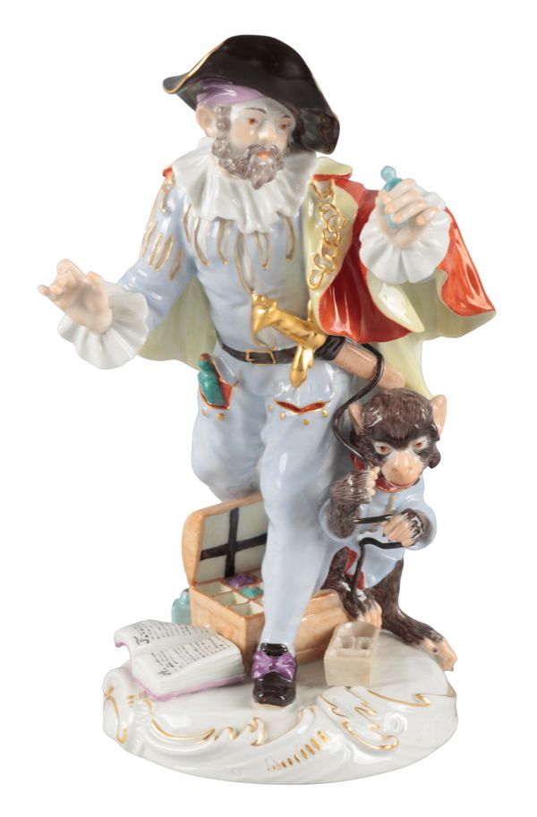 A MEISSEN PORCELAIN GROUP OF THE QUACK DOCTOR