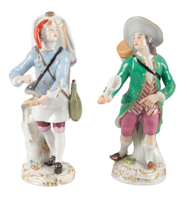 A MEISSEN PORCELAIN FIGURE OF THE LOTTERY SELLER
