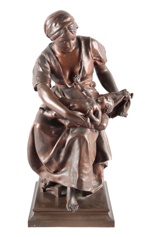 PIERRE LOUIS DÉTRIER (1822-1897) 'Mother and Child'