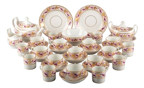 AN ENGLISH PORCELAIN PART TEA SERVICE