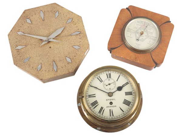 A BRASS SHIP'S CLOCK BY STORY, BARROW