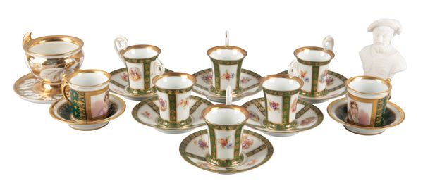 TWO SÈVRES PORCELAIN CUPS AND SAUCERS