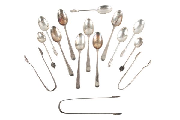 A SET OF SIX GEORGE III SILVER FEATHER EDGE TEASPOONS