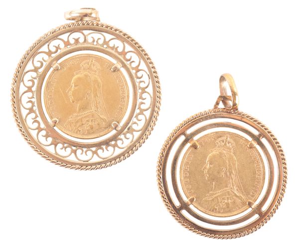 AN 1890 QUEEN VICTORIA GOLD SOVEREIGN PENDANT