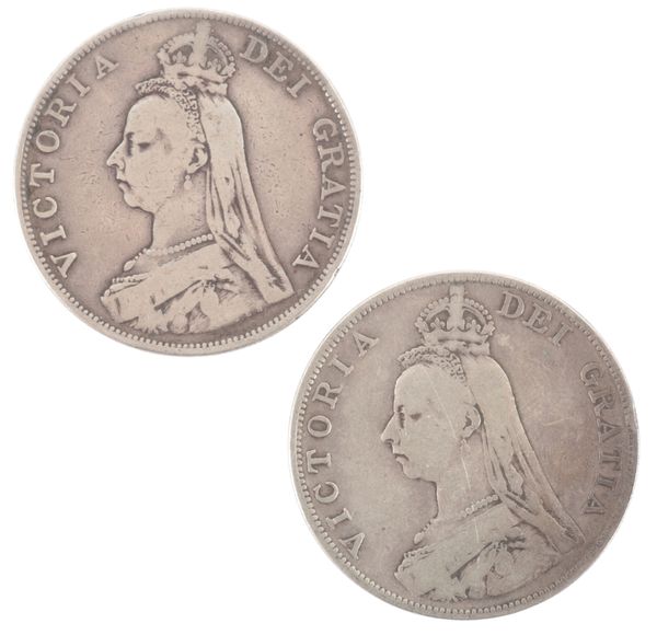 AN 1888 QUEEN VICTORIA SILVER DOUBLE FLORIN